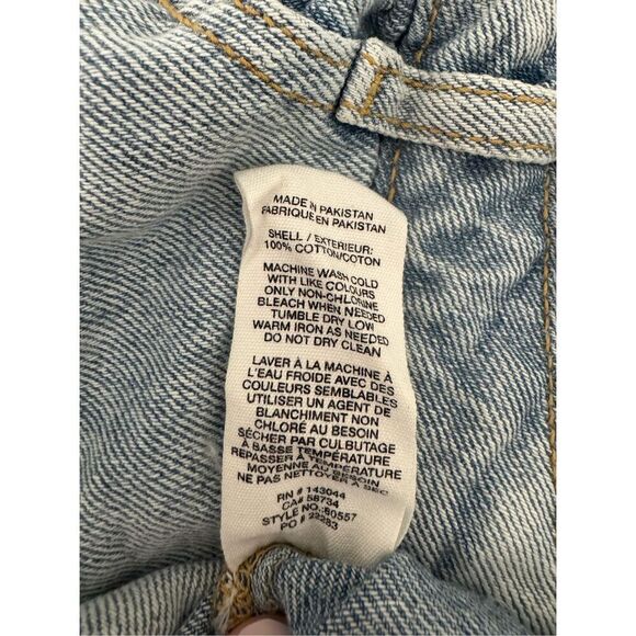 NWOT Avec Les Filles Cut Off Denim Jean Jorts Shorts Women Sz 30Light Wash Distr - Picture 8 of 8